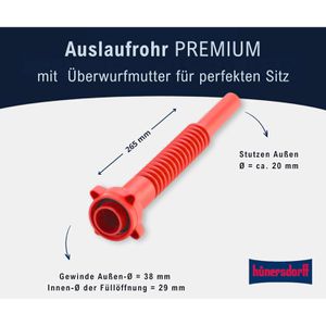 Produktbild für Auslaufrohr Hünersdorff Ausgießer PREMIUM Benzin, flexibel