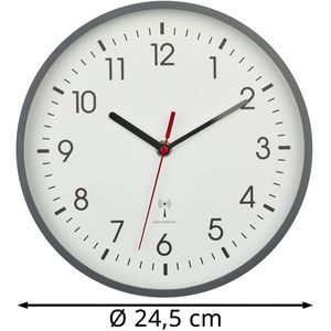 Produktbild für Wanduhr TFA 60.3550.10, Kunststoff, analog, Funkuhr
