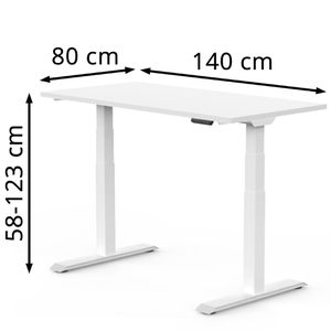 Produktbild für Schreibtisch FlexiSpot E7W 2026, weiß / weiß