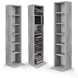 Produktbild für CD-Regal Vicco Jukebox, beton grau
