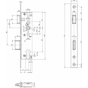 Produktbild für Einsteckschloss BKS B1314 0012, DIN links/rechts