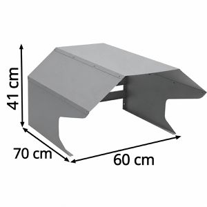 Produktbild für Mähroboter-Garage Mendler HWC-L43, anthrazit, aus Stahl