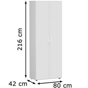 Produktbild für Kleiderschrank Geramöbel Flex, lichtgrau