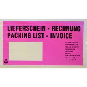 Lieferscheintaschen dm-folien Premium, DIN lang