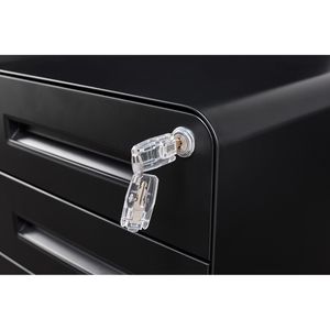 Produktbild für Rollcontainer Bisley EasyRoll, aus Metall, schwarz