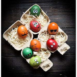 Produktbild für Sticker Heitmann-Eierfarben Freche Eierköpfe