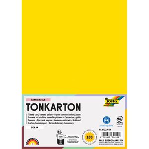 Folia Fotokarton 6122/4/14, A4, bananengelb, 220g/m², 100 Blatt