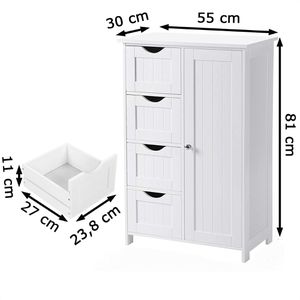 Produktbild für Kommode Vasagle LHC41W, weiß