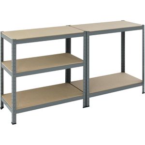 Produktbild für Schwerlastregal pro-bau-tec 10074, 5 Holzböden