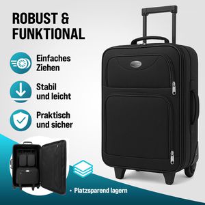 Produktbild für Koffer Monzana schwarz, 5-teilig