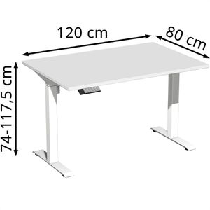Produktbild für Schreibtisch Geramöbel Elevate Home, lichtgrau / weiß