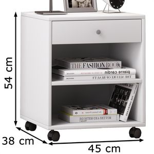Produktbild für Nachttisch VCM Rolda 913910, weiß