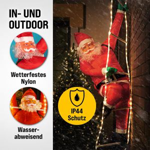 Produktbild für Weihnachtsfigur Monzana Weihnachtsmann auf Leiter
