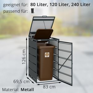 Produktbild für Mülltonnenbox MBOX24 Classic, Metall
