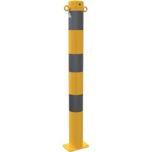 Produktbild für Absperrpfosten Schake 489PBG+2, 2 Ösen, schwarz/gelb, Metall
