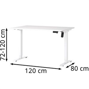 Produktbild für Schreibtisch Germania Profi 3.0, 8022-84, weiß / weiß