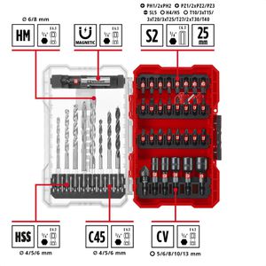 Produktbild für Bohrer-Bit-Set Einhell M-Case, 108759