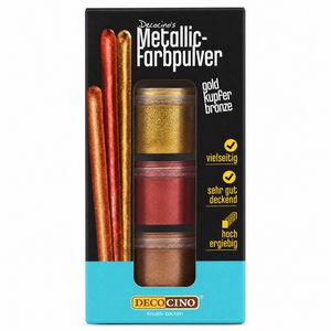 Produktbild für Lebensmittelfarbe Decocino Metallic-Pulver, wasserlöslich