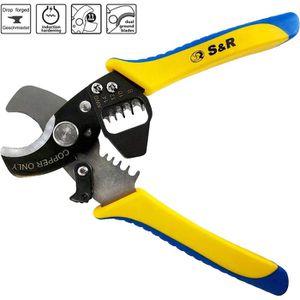Produktbild für Kabelschere S&amp;R 3in1 Elektro-Kabelschneider, bis 10 mm²