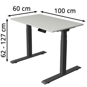 Produktbild für Schreibtisch Kerkmann Move 1 stable, lichtgrau / anthrazit