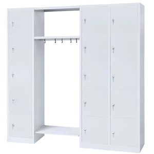 Schließfachschrank Lüllmann 525540, lichtgrau