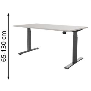 Produktbild für Schreibtisch fm-Büromöbel fouraction lichtgrau / anthrazit