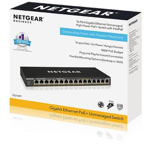 Produktbild für Switch Netgear SOHO Gigabit, GS316PP-100EUS, unmanaged