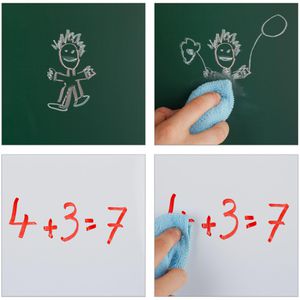 Produktbild für Kreidetafel Relaxdays mit Whiteboard, grün/weiß, magnetisch