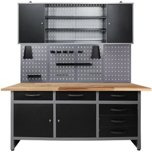 Werkbank Ondis24 Karsten, schwarz, 3-teilig