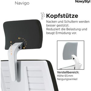 Produktbild für Bürostuhl Nowy-Styl Navigo, Gestell weiß