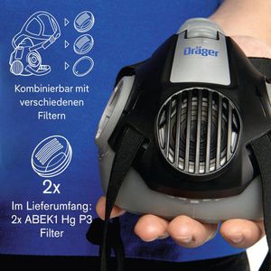 Produktbild für Atemschutzmaske Dräger Halbmaske 3300 Chemie