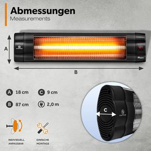 Produktbild für Heizstrahler Tresko THSL-003, outdoor