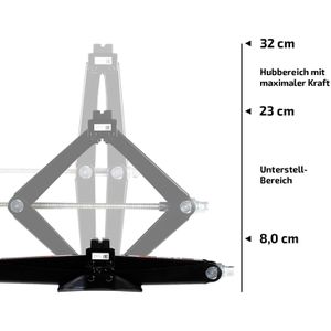 Produktbild für Scherenwagenheber Heyner 347080, mit Kurbel
