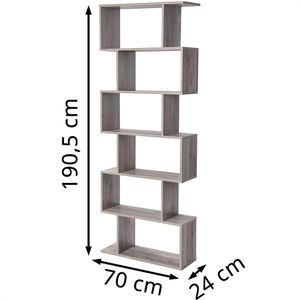 Produktbild für Bücherregal Vasagle LBC061M01, graubraun