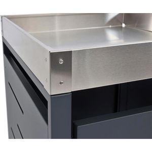 Produktbild für Mülltonnenbox Mendler HWC-H40, Metall