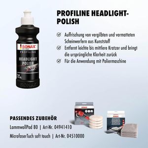 Produktbild für Scheinwerfer-Aufbereitung Sonax Profiline, Headlight Polish