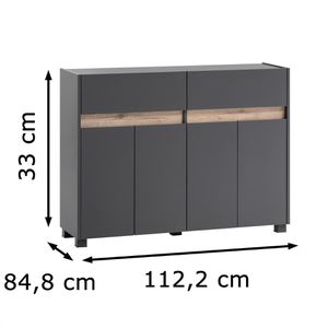 Produktbild für Sideboard Schildmeyer Cosmo 701778, aus Holz, anthrazit