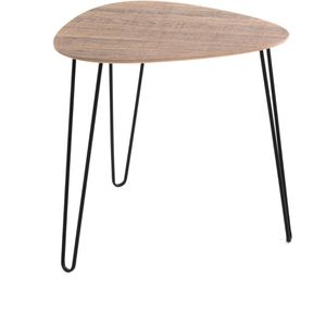 Beistelltisch Haku-Möbel 24368, Bologna 1 eiche, Holz / Metall