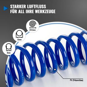 Produktbild für Druckluftschlauch Poppstar 1010578, Spiralschlauch