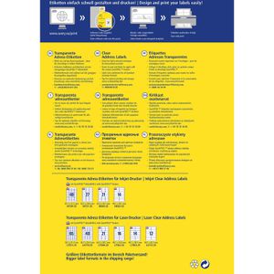 Produktbild für Adressetiketten Zweckform J4720-25, transparent