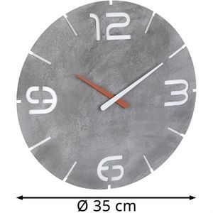 Produktbild für Wanduhr TFA 60.3536.15 Contour, Kunststoff, analog, Funkuhr