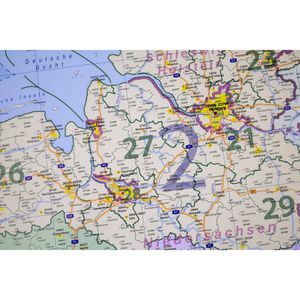 Produktbild für Deutschlandkarte GeoMetro Postleitzahlenkarte, rahmenlos