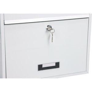 Produktbild für Briefkasten BASI BK 900, weiß, aus Stahl