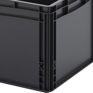 Produktbild für Eurobox AUER ESD EG 64/32 HG, schwarz, 66 Liter