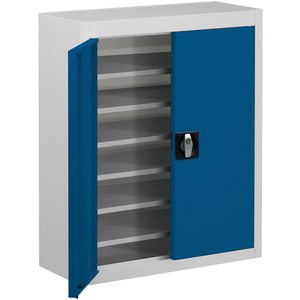 Magazinschrank Mauser MKST4/08, grau / blau