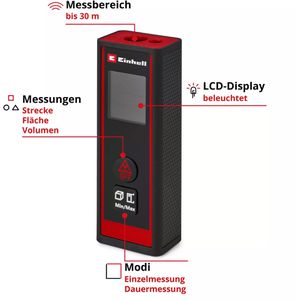 Produktbild für Laser-Entfernungsmesser Einhell 2270077, TC-LD 30 R