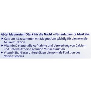 Produktbild für Magnesium Abtei Stark für die Nacht, 30 Tabletten
