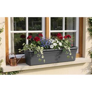 Produktbild für Blumenkasten Florus Mediterran 80, anthrazit