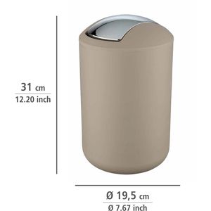 Produktbild für Mülleimer Wenko Brasil L, taupe