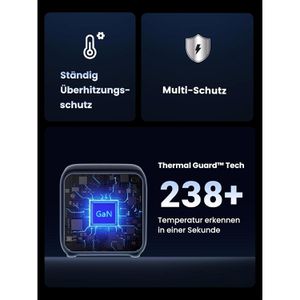 Produktbild für Steckdosenwürfel UGREEN DigiNest, mit Schalter, schwarz / blau
